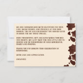 カウボーイかわいいベビー馬西ベビーシャワー サンキューカード (裏面)