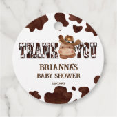 カウボーイかわいいベビー馬西ベビーシャワー フェイバータグ (正面)