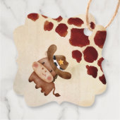 カウボーイかわいいベビー馬西ベビーシャワー フェイバータグ (裏面)