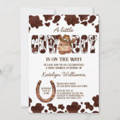 カウボーイかわいいベビー馬西ベビーシャワー 招待状 (正面)