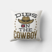 カウボーイかわいい妻ガールフレンド婚約者のディブ クッション (裏面)
