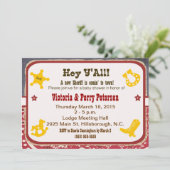 カウボーイかわいい少年または少女のベビーシャワー- 招待状 (スタンド正面)