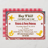 カウボーイかわいい少年または少女のベビーシャワー- 招待状 (正面/裏面)