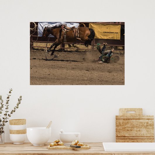 カウボーイがブロンクライドから蹴り出す ポスター (キッチン)