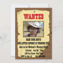 カウボーイがポスター誕生パーティーを希望 招待状