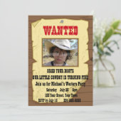 カウボーイがポスター誕生パーティーを希望 招待状 (スタンド正面)