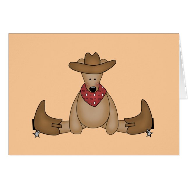 カウボーイくまのTシャツおよびギフト (正面横)