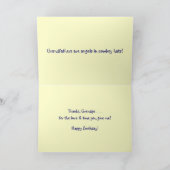 カウボーイじいちゃん誕生日 – ウェスタン カード (内部)