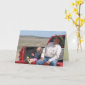 カウボーイじいちゃん誕生日 – ウェスタン カード (黄色い花)