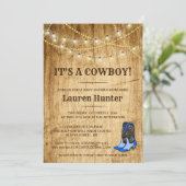 カウボーイだ！カントリーベビーシャワー招待状 招待状 (スタンド正面)