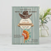 カウボーイとインディアンのヘッドウェア 招待状 (スタンド正面)