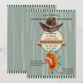 カウボーイとインディアン パーティ招待状 招待状 (正面/裏面)