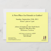 カウボーイとカウガールの新築祝い - ウエスタン 招待状 (裏面)