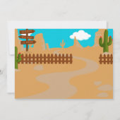 カウボーイとカウガールの誕生日招待状 ワイルドウェスト 招待状 (裏面)