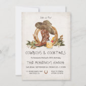 カウボーイとカクテルのパーティー 招待状 (正面)