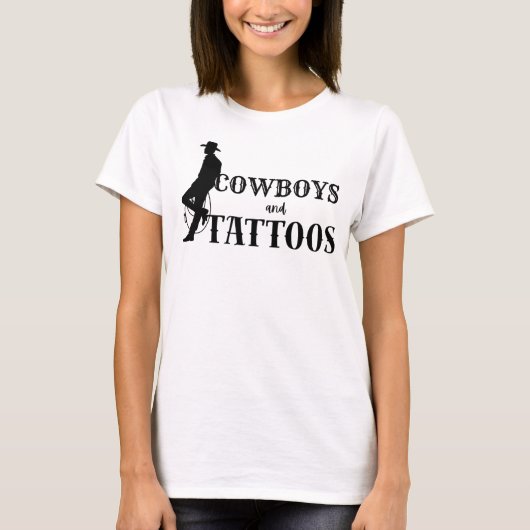カウボーイとタトゥー2 Tシャツ (正面)