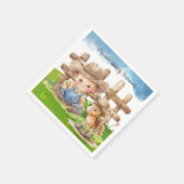 カウボーイとポニーホースボーイベビーシャワー スタンダードカクテルナプキン (角)