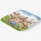 カウボーイとポニーホースボーイベビーシャワー ペーパープレート (傾斜あり)