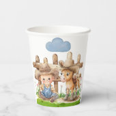 カウボーイとポニーホースボーイベビーシャワー 紙コップ (裏面)