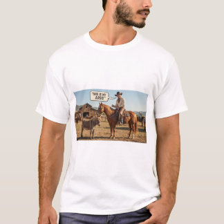 カウボーイとロバの面白いグラフィック Tシャツ