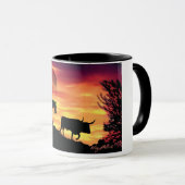 カウボーイとロングホーンのステアマグ マグカップ (正面右)