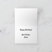 カウボーイと切り馬の誕生日カード カード (内部)