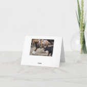 カウボーイと切り馬の誕生日カード カード (裏面)