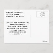 カウボーイと女性のカーボーイの日付はがき保存 ポストカード (裏面)