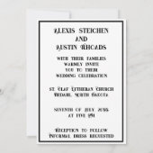 カウボーイと女性のカーボーイキスをする結婚ズ 招待状 (裏面)