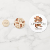 カウボーイと女性のカーボーイテーマパーティー コンフェッティ (正面)