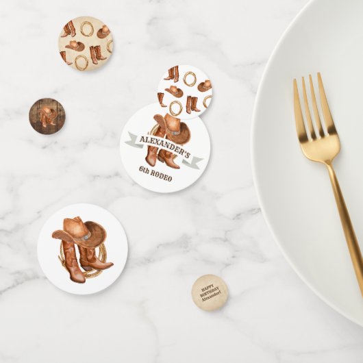 カウボーイと女性のカーボーイテーマパーティー コンフェッティ (グループ)