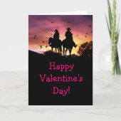 カウボーイと女性のカーボーイバレンタインデーカスタマイズス シーズンカード (正面)