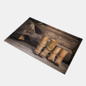 カウボーイと女性のカーボーイブーツDoormat ドアマット (アングル)