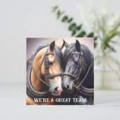 カウボーイと女性のカーボーイ素晴らしチーム記念日 招待状 (スタンド正面)