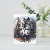 カウボーイと女性のカーボーイ素晴らしチーム記念日 招待状 (スタンド正面)