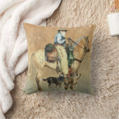 カウボーイと彼のアパルーサ装飾用クッション クッション (ブランケット)