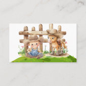 カウボーイと彼のポニーホースボーイおむつラッフル 名刺 (裏面)