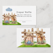 カウボーイと彼のポニーホースボーイおむつラッフル 名刺 (正面/裏面)