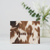 カウボーイと牛の感謝を表すポストカード ポストカード (スタンド正面)