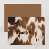 カウボーイと牛の感謝を表すポストカード ポストカード (正面/裏面)