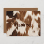 カウボーイと牛の感謝 ポストカード (正面/裏面)