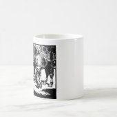 カウボーイと馬カントリー西ロデオアート コーヒーマグカップ (中央)