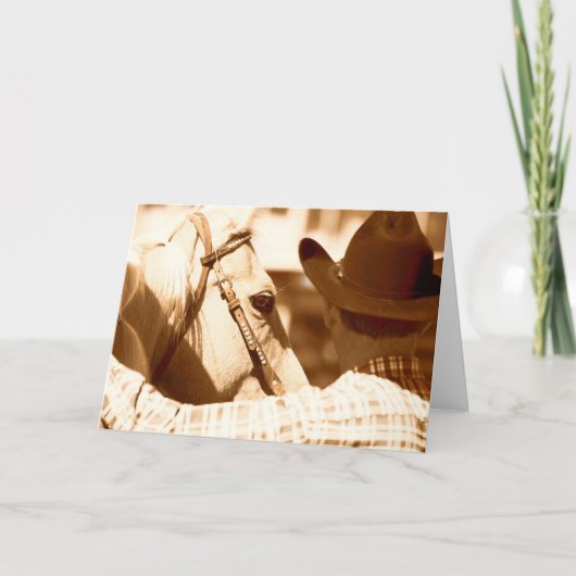 カウボーイと馬 カード (正面)