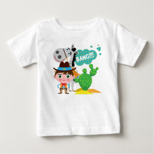 カウボーイと馬 ベビーTシャツ