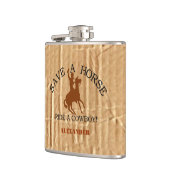 カウボーイに乗って下さい フラスク (左)