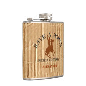 カウボーイに乗って下さい フラスク (右)