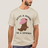 カウボーイに乗って馬を救う Tシャツ (正面)
