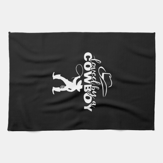 カウボーイに愛される キッチンタオル (横)