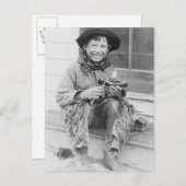 カウボーイに扮したおもちゃの少年 ポストカード (正面/裏面)