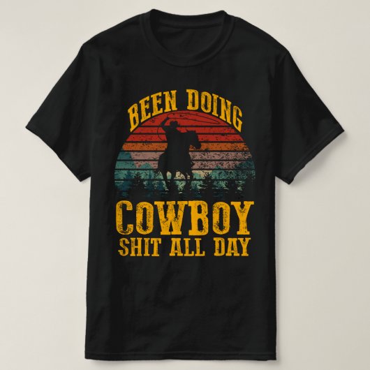 カウボーイに酔っている Tシャツ (デザイン正面)